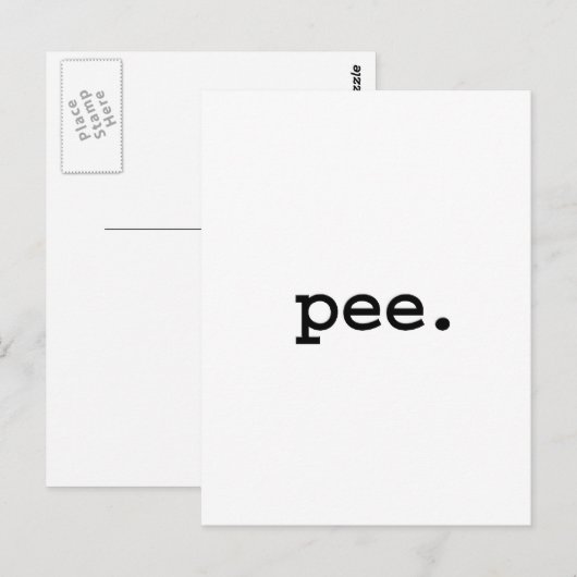 おしっこ ポストカード (正面/裏面)