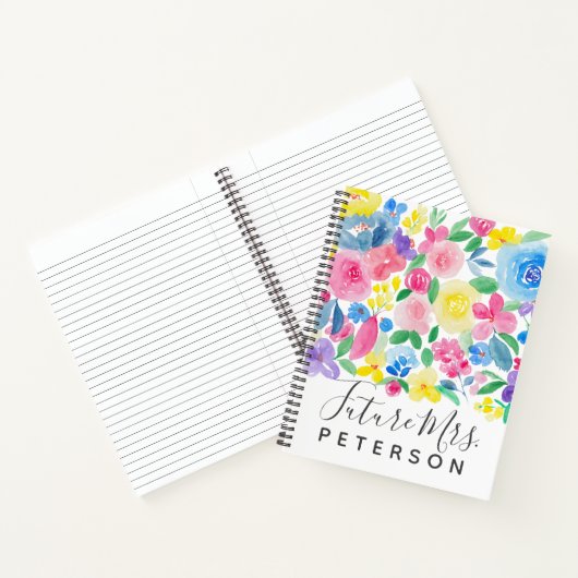 おしゃはっきりしたれなルーガーリーズフローラ水色未来のミセス・ミセス ノートブック (内部)