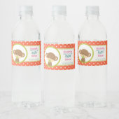 おしゃぶりベビー付き茶色のモンキー赤ちゃんシャワー ペットボトルラベル (ボトル)