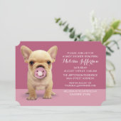 おしゃぶり付きかわいい子犬 招待状 (スタンド正面)