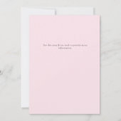 おしゃぶり付きピンクのツイン少女ベビーシャワー 招待状 (裏面)