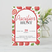 おしゃぶり狩りいちご赤ちゃんシャワーゲーム 招待状 (スタンド正面)