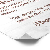 おしゃぶり狩りひまわり赤ちゃんシャワーゲームサイン ポスター (角)