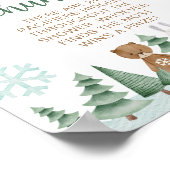 おしゃぶり狩りウィンタースノーフレークウッドランドポスター ポスター (角)