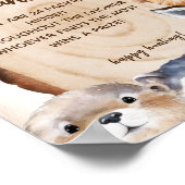 おしゃぶり狩りウッドランド動物をテーマにした看板 ポスター (角)