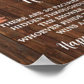 おしゃぶり狩りゲームオウムカウボーイ赤ちゃんシャワーサイン ポスター (角)