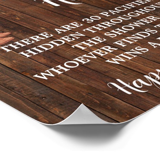 おしゃぶり狩りゲームオウムカウボーイ赤ちゃんシャワーサイン ポスター (角)