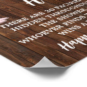 おしゃぶり狩りゲームオウム女性のカーボーイベビーシャワーサイン ポスター (角)