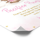 おしゃぶり狩りゲームガールテディベアバルーン記号 ポスター (角)