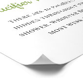 おしゃぶり狩りゲームサインアボカドフィエスタベビーシャワー ポスター (角)