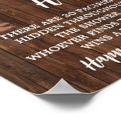 おしゃぶり狩りゲームリトルカウボーイベビーシャワーサイン ポスター (角)