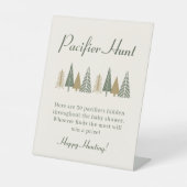 おしゃぶり狩りゲーム冬のベビーシャワー 台座サイン (正面)