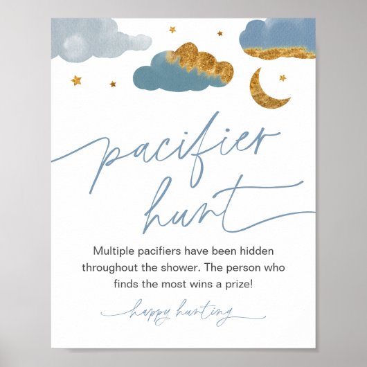 おしゃぶり狩りゲームtwinkle小さな赤ちゃんシャワーボーイ ポスター (正面)