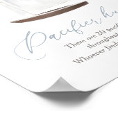 おしゃぶり狩りサイン航海の帆船ベビーシャワー ポスター (角)