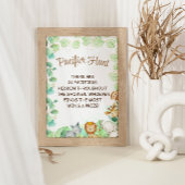 おしゃぶり狩りサファリ動物テーマゲームサイン ポスター