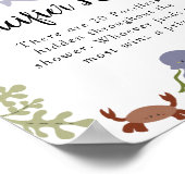 おしゃぶり狩りシーベイビーシャワーゲームかわいい ポスター (角)