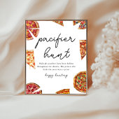 おしゃぶり狩りピザベビーシャワーゲーム ポスター