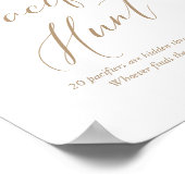 おしゃぶり狩りピンクフローラベビーシャワーポスター ポスター (角)