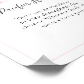 おしゃぶり狩りピンクボウ赤ちゃんシャワーゲーム ポスター (角)