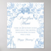 おしゃぶり狩りブルートイレサファリアニマルベビーシャワー ポスター (正面)