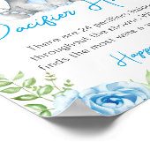 おしゃぶり狩りブルーボーイゾウ赤ちゃんシャワーピーナッツ ポスター (角)