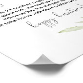 おしゃぶり狩りベビーシャワーゲームサインピンク金ゴールド ポスター (角)