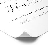 おしゃぶり狩りベビーシャワーゲームサイン ポスター (角)