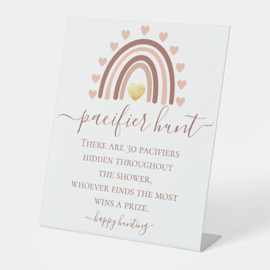 おしゃぶり狩りベビーシャワー 台座サイン (正面)