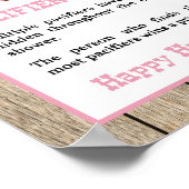 おしゃぶり狩り女性のカーボーイベビーシャワーサイン ポスター (角)