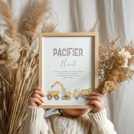 おしゃぶり狩り赤ちゃんシャワー標識 ポスター