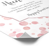 "おしゃぶり狩り"サイン、水玉模様赤ちゃんシャワー ポスター (角)