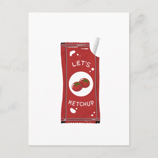 おしゃべりしよう Let's+Ketchup 挨拶 ポストカード (正面)