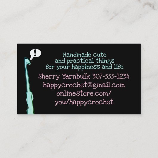 おしゃべりのかぎ針糸作り 名刺 (裏面)