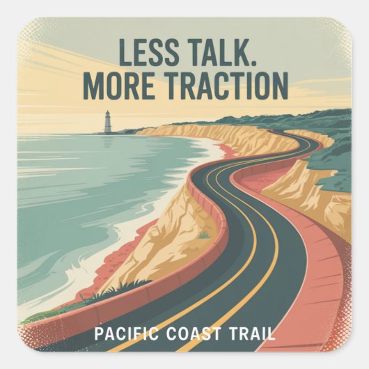 おしゃべりはもう止めて。結果を出そう スクエアシール (正面)
