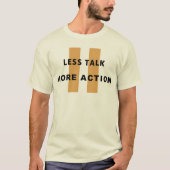 おしゃべりより行動派 Tシャツ (正面)