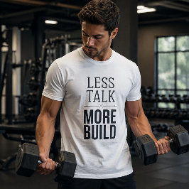 おしゃべりより行動 ミニマルステートメント Tシャツ