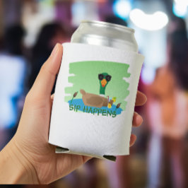 おしゃべりアヒルのデザインTシャツ 缶クーラー