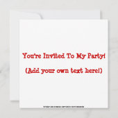 おしゃべりバースデー招待状 招待状 (裏面)