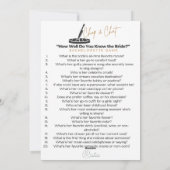 おしゃべりパーティー　花嫁クイズ シーズンカード (裏面)