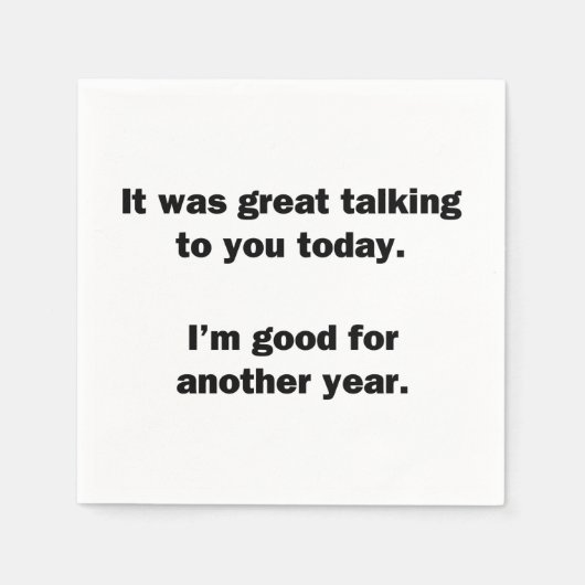 おしゃべり楽しかった スタンダードカクテルナプキン (正面)