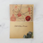 おしゃべり海賊ねこ、アンティーク海賊の宝石図 カード (内部)