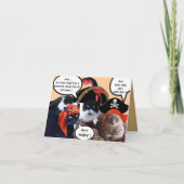 おしゃべり海賊ねこ、アンティーク海賊の宝石図 カード (正面)