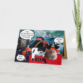 おしゃべり海賊ねこ、アンティーク海賊の宝石図 カード (正面)