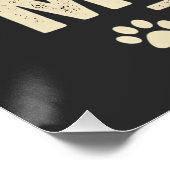 おしゃべり犬のレトロな日没 ポスター (コーナー)