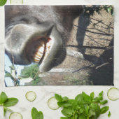 おしゃべり茶色の馬 キッチンタオル (折り畳み)