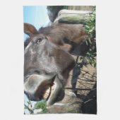 おしゃべり茶色の馬 キッチンタオル (縦)