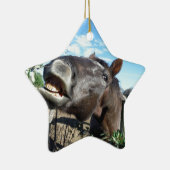 おしゃべり茶色の馬 セラミックオーナメント (右)