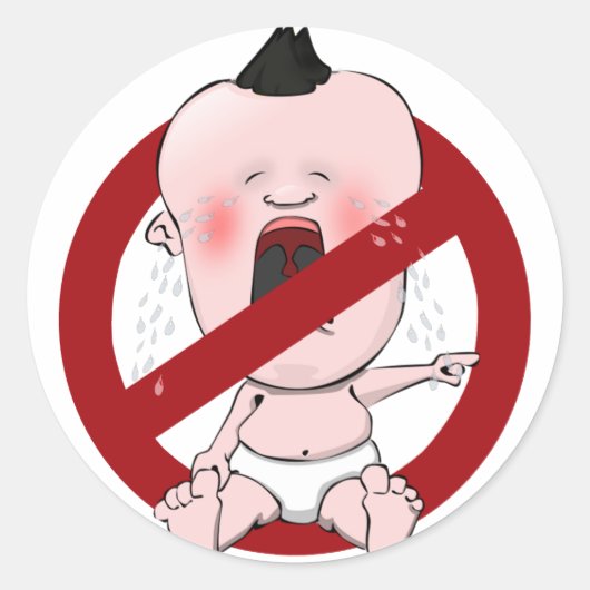 おしゃべり話なし – ひったくりなし ラウンドシール (正面)