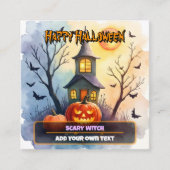 おしゃれかわいいモダンハロウィンコレクション スクエア名刺 (正面)