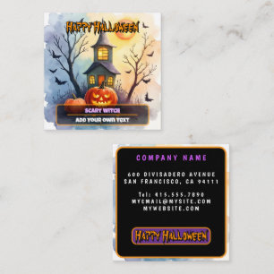 おしゃれかわいいモダンハロウィンコレクション スクエア名刺